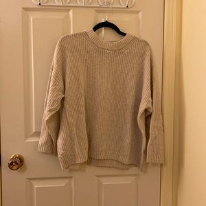 White Cozy Knit Sweater